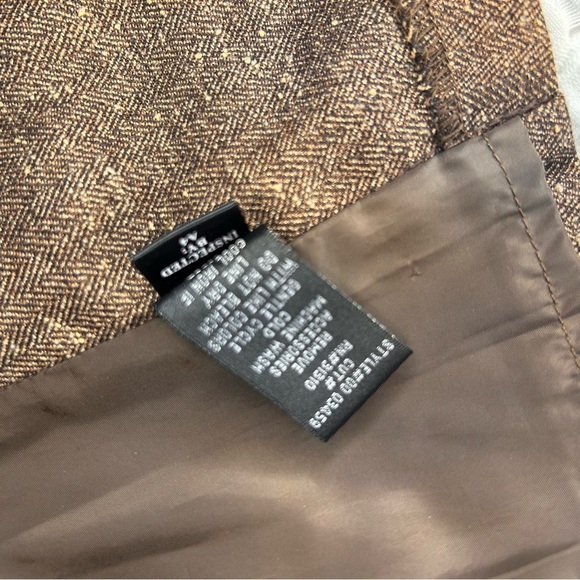 BCX Brown Herringbone Tweed Blazer Jacket | Size Small - Picture 8 of 8